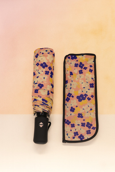 Chunky Frame Otomatik Full Fonksiyon Açma Kapama Fiber Tel Kılıflı Çiçek Desenli Kaliteli Kadın Şemsiye