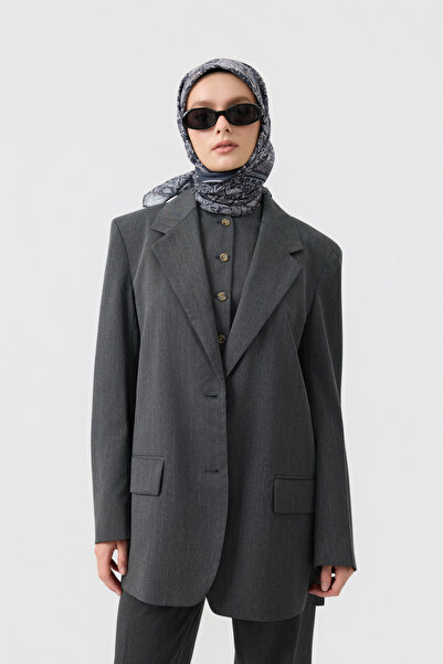 Qef Cotton Scarf Tale Silver