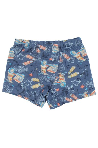 bebegen بوكسر للأولاد باللون الأزرق مطبوع عليه موتور، من عمر 2-3 سنوات