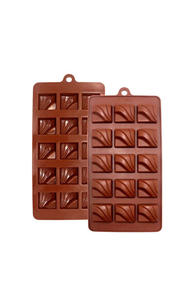 PASTRY PLANET قالب سيليكون للشوكولاتة مربع الشكل منقوش