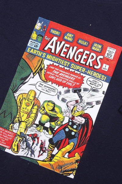 AVENGERS Men's short-sleeved pajamas, cotton, multicolor, size S, Avengers, Marvel