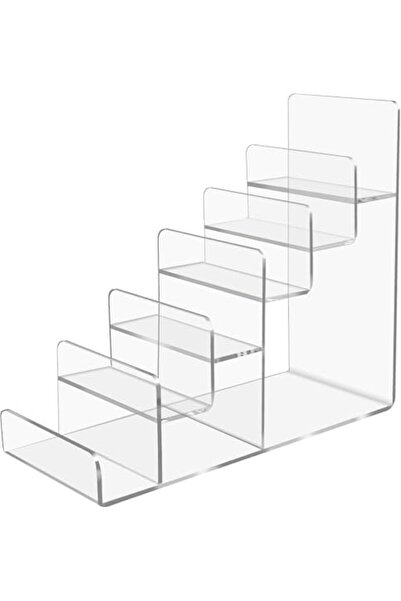 Slasa حامل عرض محفظة وحقيبة يد من الأكريليك الشفاف بستة طبقات، رف منظم شفاف