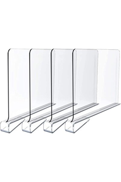 Slasa فواصل رفوف أكريليك شفافة (4 قطع)