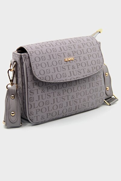 WEST POLO CÜZDAN New Season Column Strap 4 Compartment Gray Women's Shoulder Bag Try2197