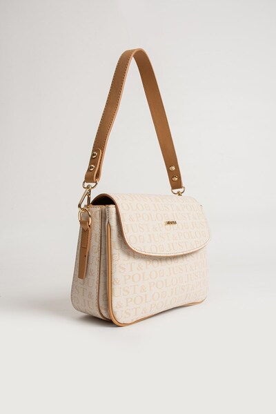 WEST POLO CÜZDAN New Season Column Strap 4 Compartment Cream Tan Women's Shoulder Bag Try2197