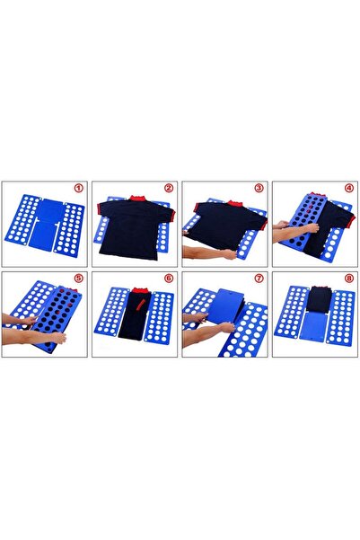 dalimag Sistem de pliere a hainelor, Zola®, albastru, 59,5x23 cm