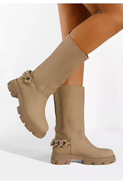 B T Shoes Γυναικείες Μπότες μπεζ Moniva V2