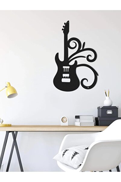 Slasa ديكور حائط للجيتار من - لوحة فنية من الأكريليك باللون الأسود لمحبي المو...