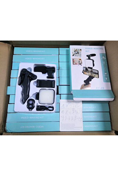 Cyber AY-49 Video-Making Kit Camera Phone Octopus Tripod Video Kit Led Light Microphone Tripod Hands Video