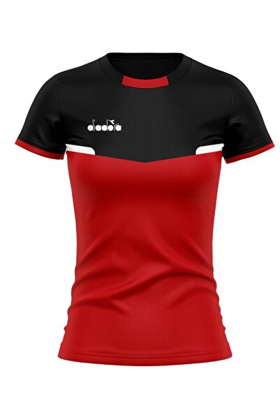 Diadora Aris Women's T-Shirt Black Red