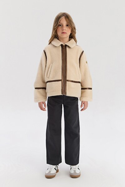 Tyess Bg Store Girl's Ecru Coat