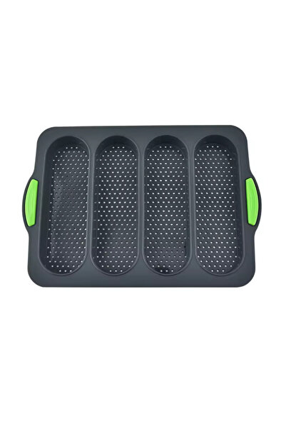PASTRY PLANET Professional Silicone Baguette Bread Mold 4 Compartments