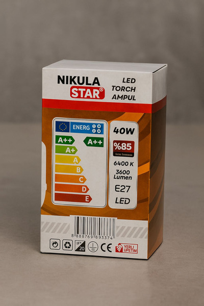 Genel Markalar Nikula Star 40W LED Ampul E27 – 6400K Beyaz Işık, 3800 Lümen, %85 Enerji Tasarrufu