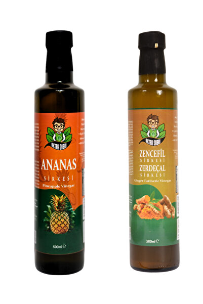 aktar sabri SlimDetox Seti 2’li – Ananas & Zencefil Zerdeçal Sirkesi (500 ml)