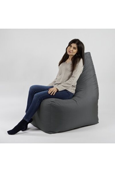 Pufrelax Fotoliu puf, Sunlounger EVO XL, umplutura de burete Memory Mix, material impermeabil, Gri inchis