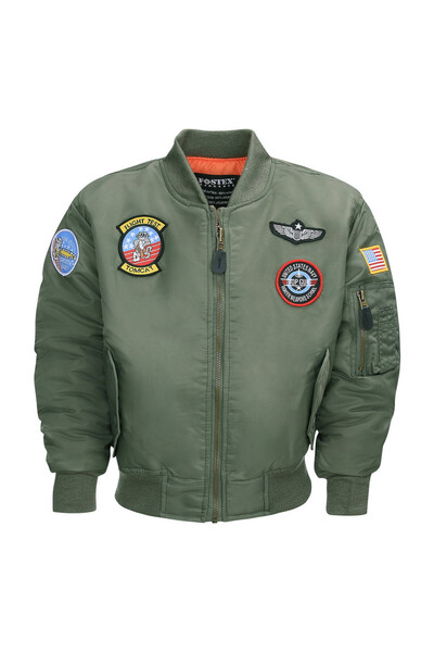 Fostex Children's MA-1 jacket olive size L