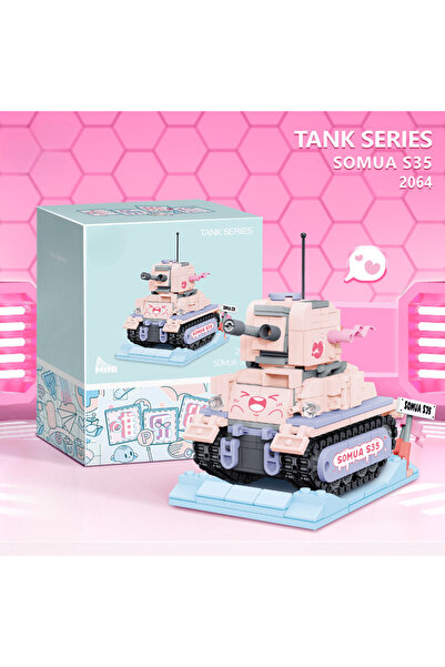 Buldug Mini Blok Tank – SOMUA S35 – 486 Parça ABS – 10×6×9.5 cm
