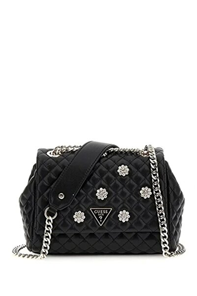 Guess Дамска черна чанта за рамо Ever Flap HWEG8679210-BLA