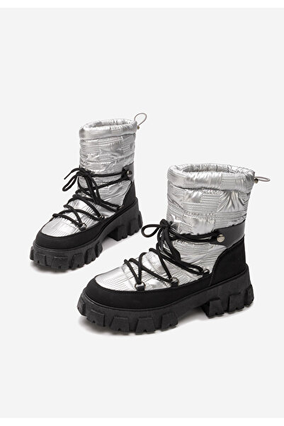 B T Shoes Apreschiuri dama argintii Lorinda