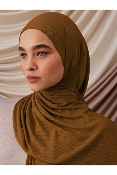 Femple Modest Σάλι από μπαμπού με κορδόνια |   Χρώμα: Καφέ Τούτουνιν |   Μέγεθος: 180x70 εκ. |   Χιτζάμπ