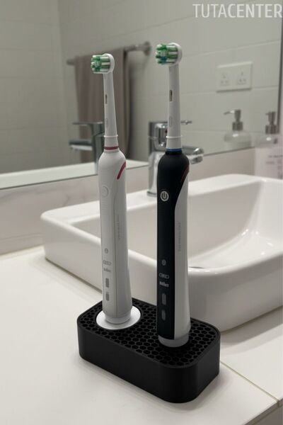 TUTACENTER Şarjlı Diş Fırçası Standı ( 1 Yuva Sarj Aleti ) ( 1 Yuva Diş Fırçası ) - Modern ve Şık Diş Fırçalık