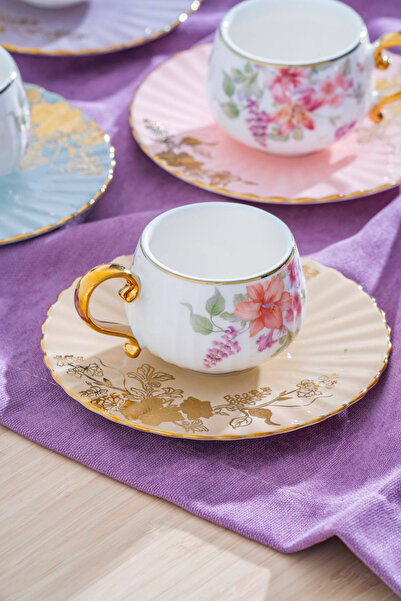 ACAR Dovy 6 Kişilik Kahve Fincan Takımı - 90 ml