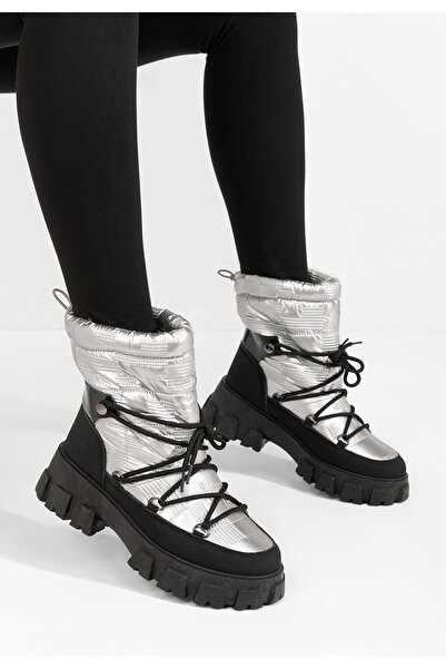 B T Shoes Apreschiuri dama argintii Lorinda