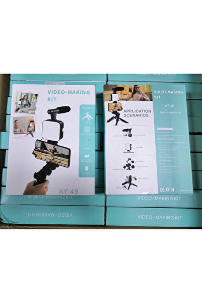 Cyber AY-49 Video-Making Kit Camera Phone Octopus Tripod Video Kit Led Light Microphone Tripod Hands Video