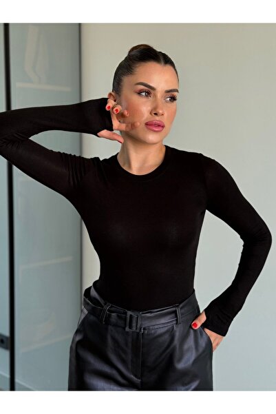 ROUPAS COLLECTİON Parmak Geçirmeli Body