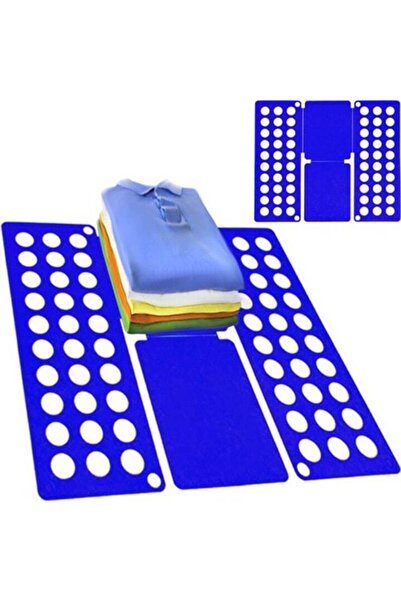 dalimag Dispozitiv de împăturit haine CLASStitude, pentru tricouri, pantaloni, pulovere, 70 x 60 cm, albastru