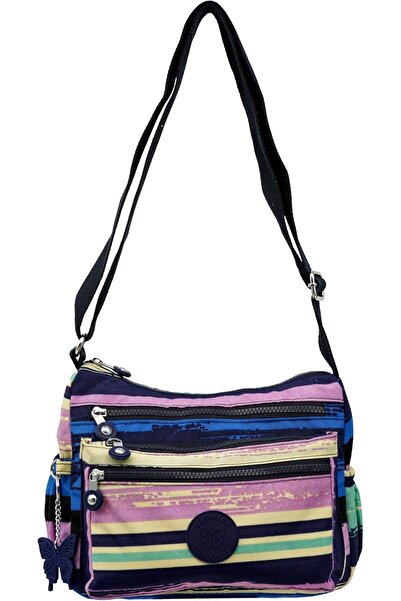 Caprice Collection Slim City Cross Bag, Water-Resistant Oxford, Multi-Zip Fro...