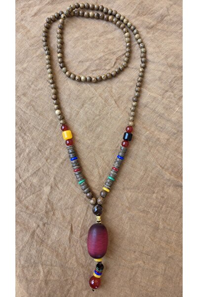 trendbysena Handmade Nepal Buddhist Mala Necklace