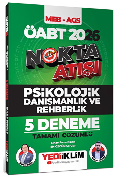 Yediiklim Yayınları 2026 ÖABT MEB AGS Nokta Atışı Psikolojik Danışmanlık ve R...