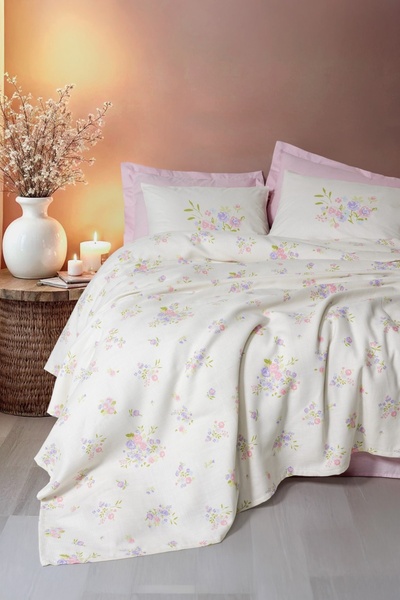 Cotton Box Petal Pink Estiva Single Pique Set