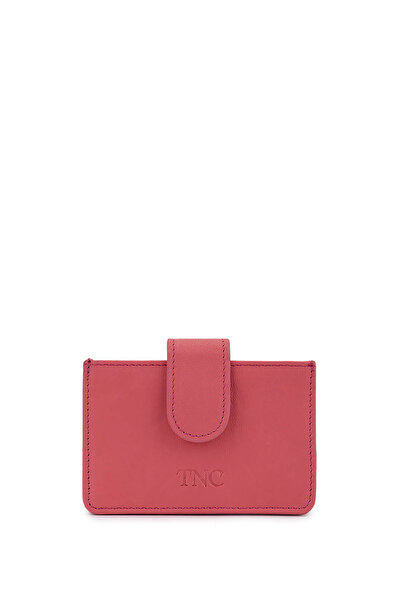 Tamer Tanca Unisex Genuine Leather Pink Card Holder