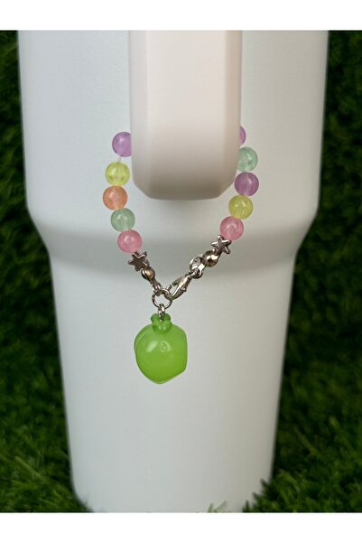 YuccaCo Accessorize Your Life Green Apple Thermos Ornament/Apple Thermos Charm/Fruit Figure Bag Charm/Bag Charm