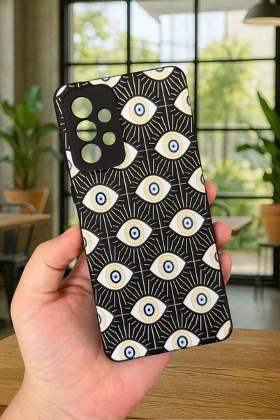 Vip Case Samsung Galaxy A23 Compatible Evil Eye Patterned Silicone Shock Abso...