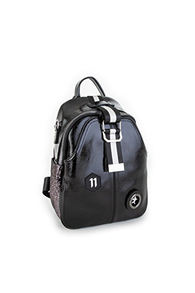 Nas 1032 Women's Thick Zipper Stripe Column Detailed Backpack