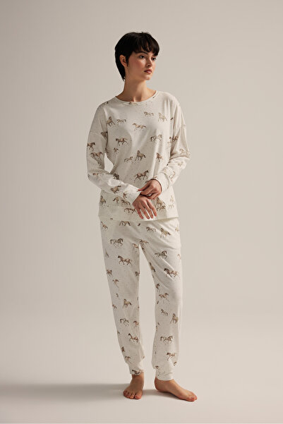 Hays Kadın Pamuklu Uzun Kollu Pijama Üstü