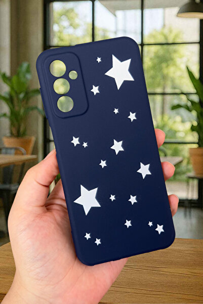 Vip Case Samsung Galaxy M13 Uyumlu Mini Yıldız Desenli Silikon Darbe Emici Klasik Korumalı Rubber Kılıf
