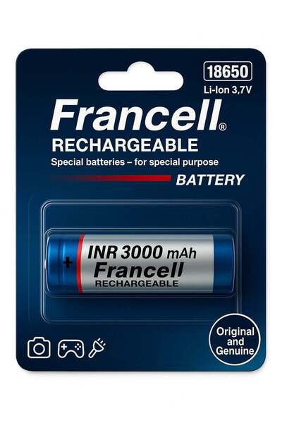 FRANCELL بطارية قابلة لإعادة الشحن بسعة 3000 مللي أمبير/ساعة - تقنية مضادة لل...