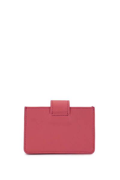 Tamer Tanca Unisex Genuine Leather Pink Card Holder