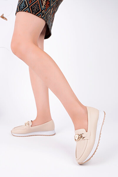 meyra'nın ayakkabıları Women's Leather Heart Buckle Orthopedic Sole Ballerinas