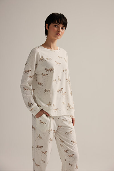Hays Kadın Pamuklu Uzun Kollu Pijama Üstü