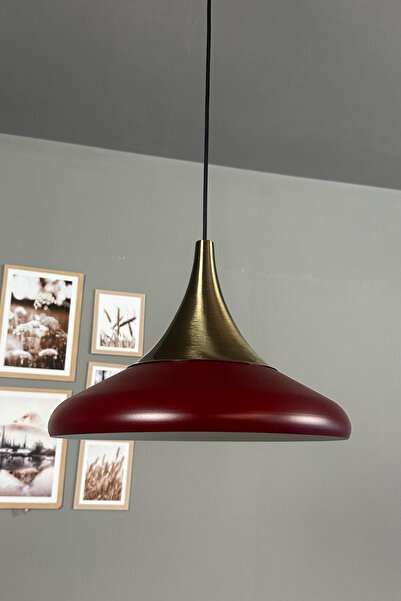 Bamyum Paladin Vişne Çürüğü Renk Eskitme Başlık Tekli Avize Sarkıt Restoran M...