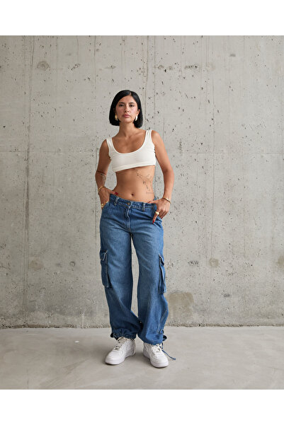 Vaveyy Jeans Pants with Side Pockets