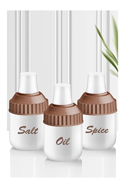GoldPrestij 3 Piece Glass Oil Bottle Glass Salt Shaker Glass Spice Jar 212 ml...