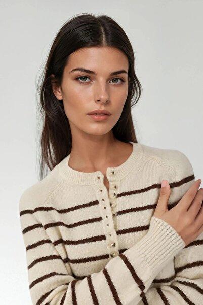 Hiccup Смугастий светр з ґудзиковим коміром