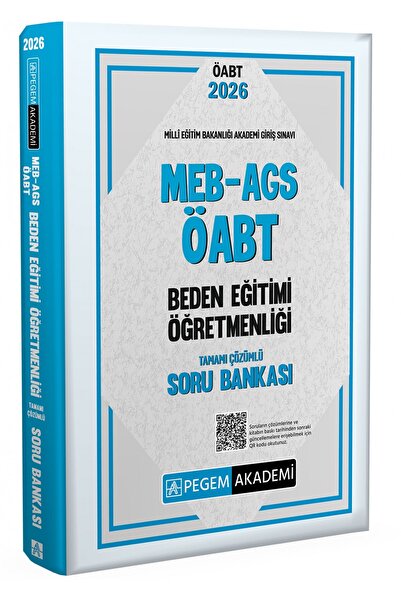 Pegem Akademi Yayıncılık 2026 MEB AGS ÖABT Beden Eğitimi Öğretmenliği Tamamı Çözümlü Soru Bankası