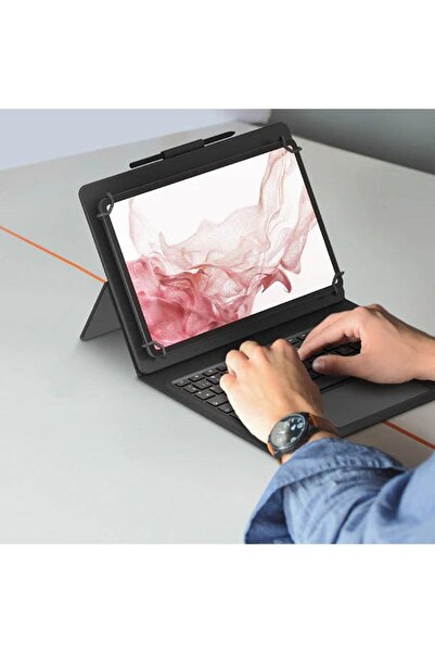 SMARTIX حافظة لوحة مفاتيح عالمية سوداء للكمبيوتر اللوحي مقاس 11 بوصة